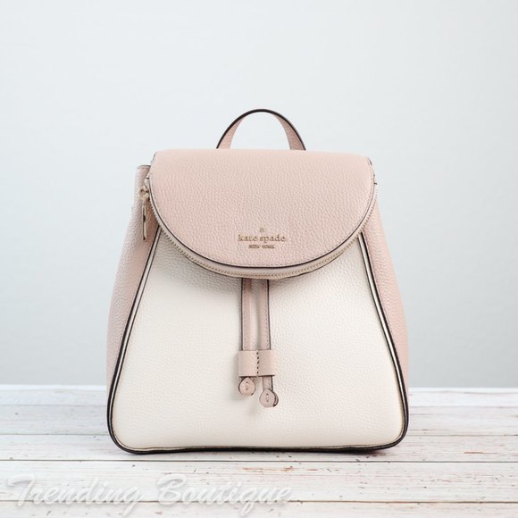 NWT Kate Spade Leila Colorblock Flap Backpack - Picture 3 of 12